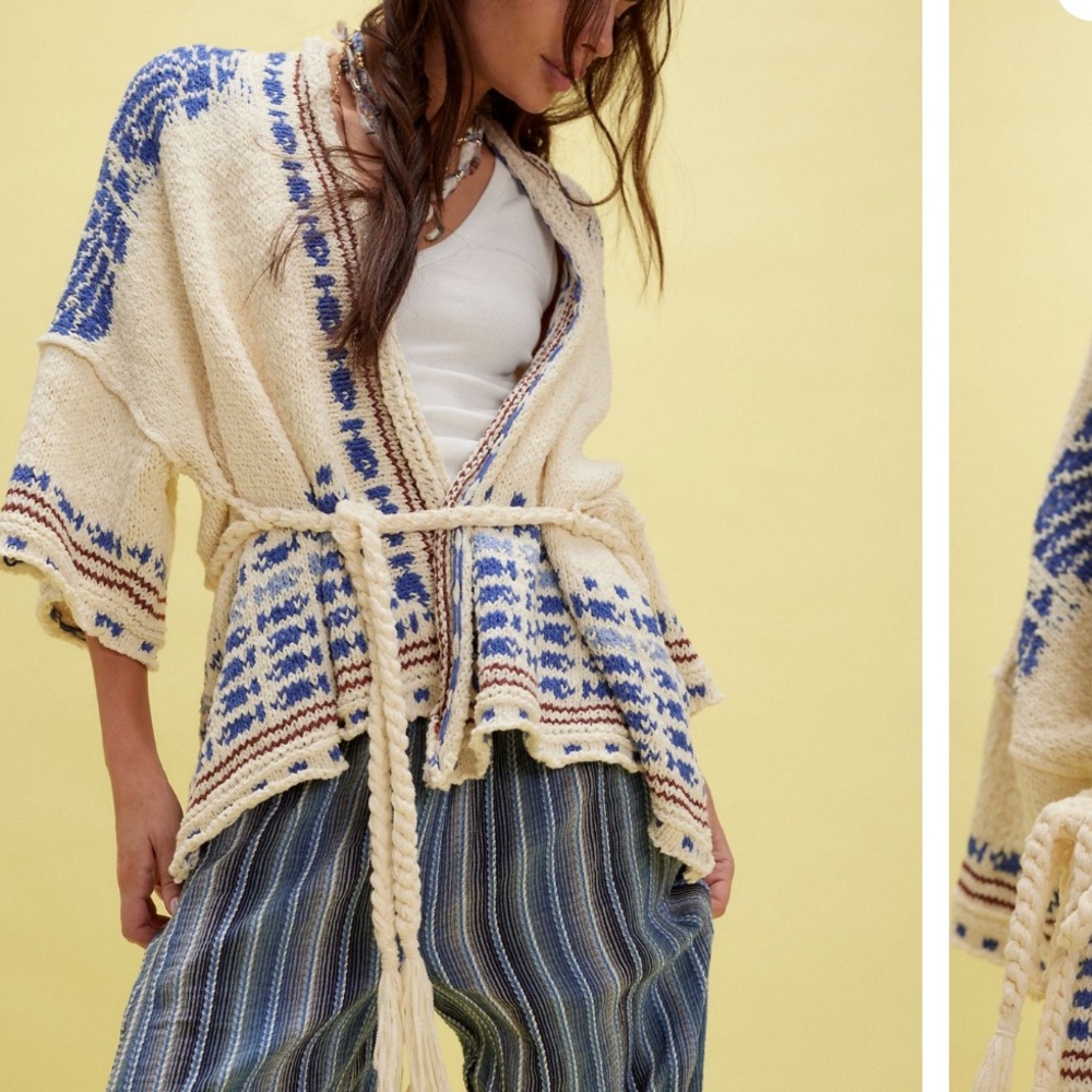 NWT Free People Shell Patterned Cardi, XS - Picture 2 of 11